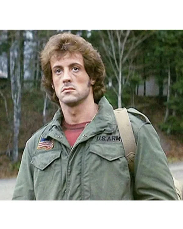 Buy First Blood John Rambo Green Cotton Jacket