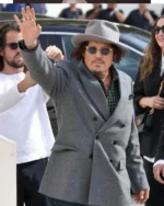 Buy Johnny Depp Paris Fashion Week 2025 Grey Blazer for Sale