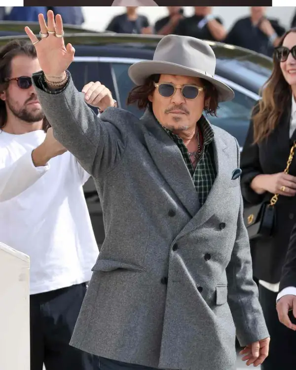Buy Johnny Depp Paris Fashion Week 2025 Grey Blazer for Sale