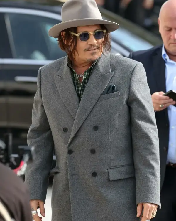 Buy Johnny Depp Paris Fashion Week 2025 Grey Blazer on Sale