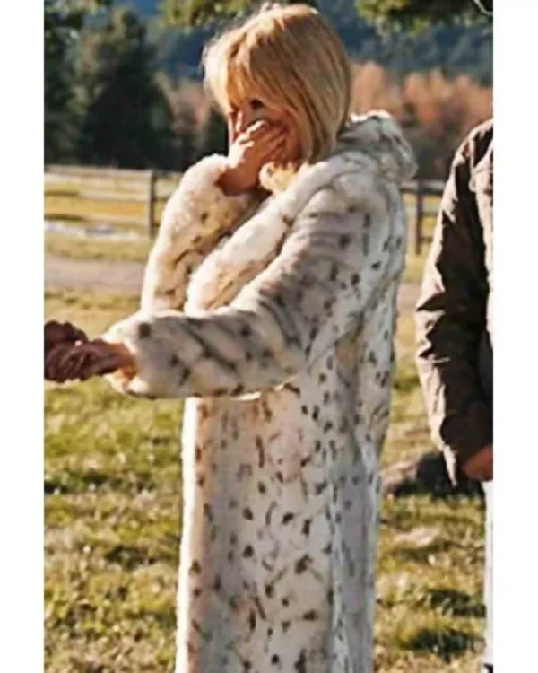 Buy Kelly Reilly Yellowstone S04 Beth Dutton Faux Fur Leopard Coat Site postSale