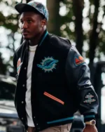 Buy Malik Washington Rivalries Miami Dolphins Varsity Jacket Sale