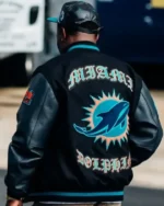 Buy Malik Washington Rivalries Miami Dolphins Varsity Jacket Sale Back