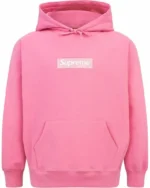 Buy Men and Women Supreme Box Logo Hoodie For Sale Pink