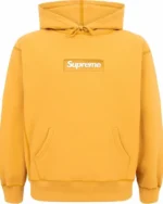 Buy Men and Women Supreme Box Logo Hoodie For Sale Yellow