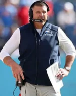 Buy Mike Vrabel New England Patriots 2025 Coach Navy Blue Vest For Sale