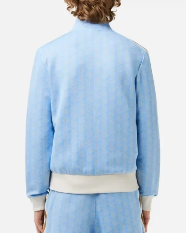 Buy Netflix Series My Life With The Walter Boys S02 Dylan “Lacoste” Logo Monogram Brown Sleeve Track Jacket Sale Back