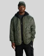 Buy OVO – Drake’s October’s Very Own ALS_92 Polyester Liner Jacket Sale Green Front