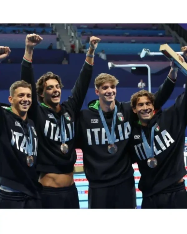 Buy Olympics Games Paris 2024 Italia Unisex Black Pullover Hoodie For Sale