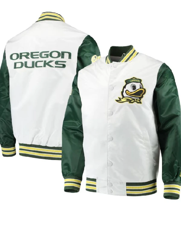 Buy Oregon Ducks Starter Green & White Jacket For Sale