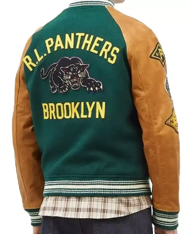 Buy Polo Ralph Lauren Baseball Varsity Letterman Panthers Leather Jacket