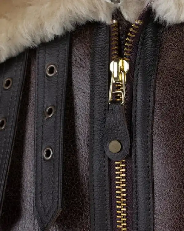 Buy RAF B3 Aviator Shearling Sheepskin Bomber Leather Jacket Sale Ykk Zipper