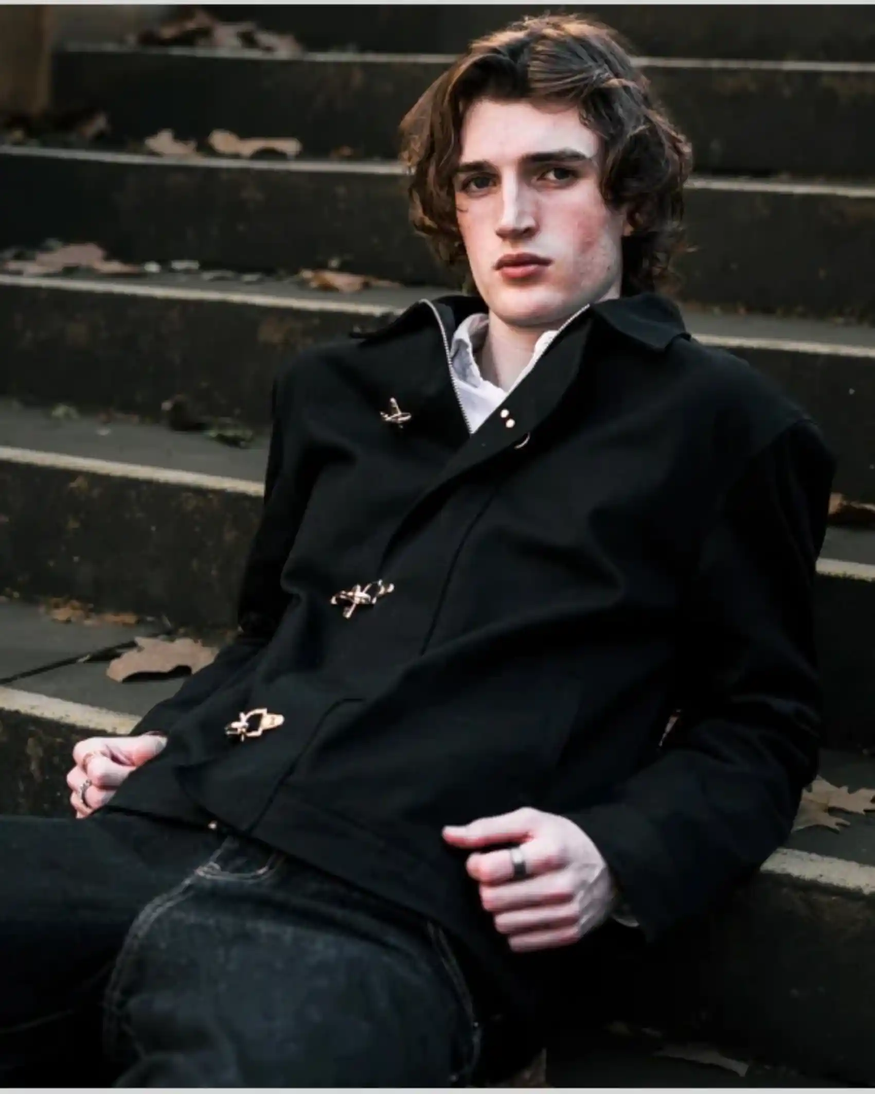 Buy Re-Created – SAINTP Fireman Clasp Black Jacket