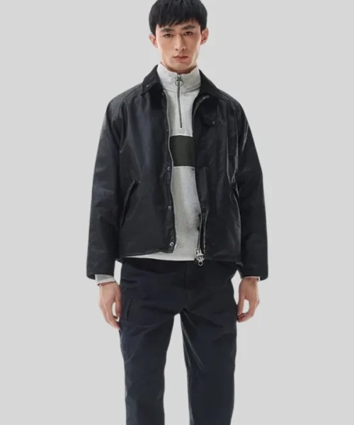 Buy Re-Creation – Barbour Transport Wax Jacket Black on Sale