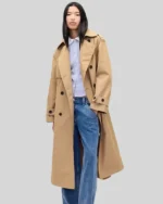 Buy Re-Creation – Gap × Sandy Liang Tan Brown Bow-Back Trench Coat on Sale