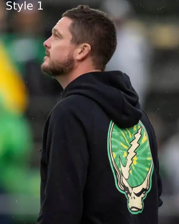 Buy Recreated – Nike Oregon Ducks Grateful Dead Sideline Hoodie Black Sale Style 01 Back post