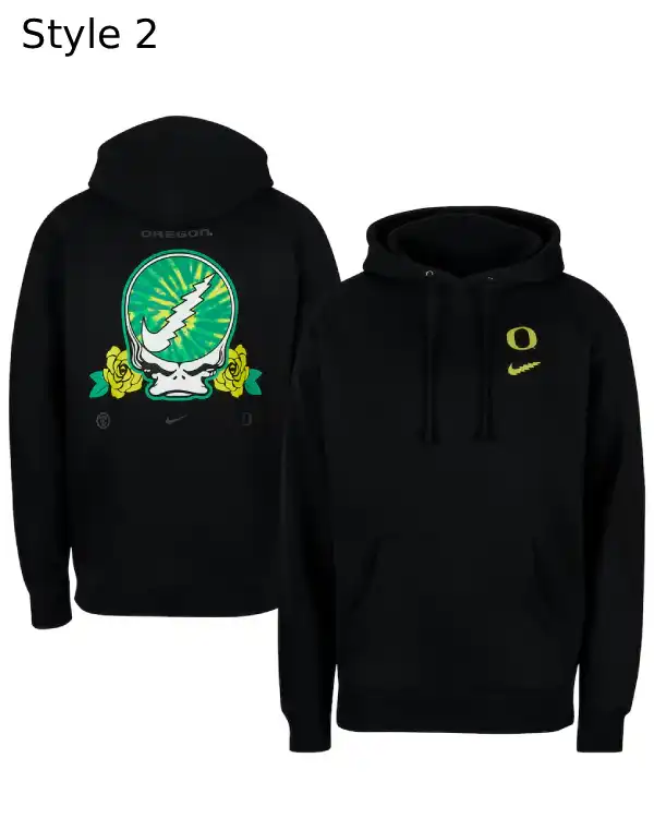 Buy Recreated – Nike Oregon Ducks Grateful Dead Sideline Hoodie Black on Sale Black