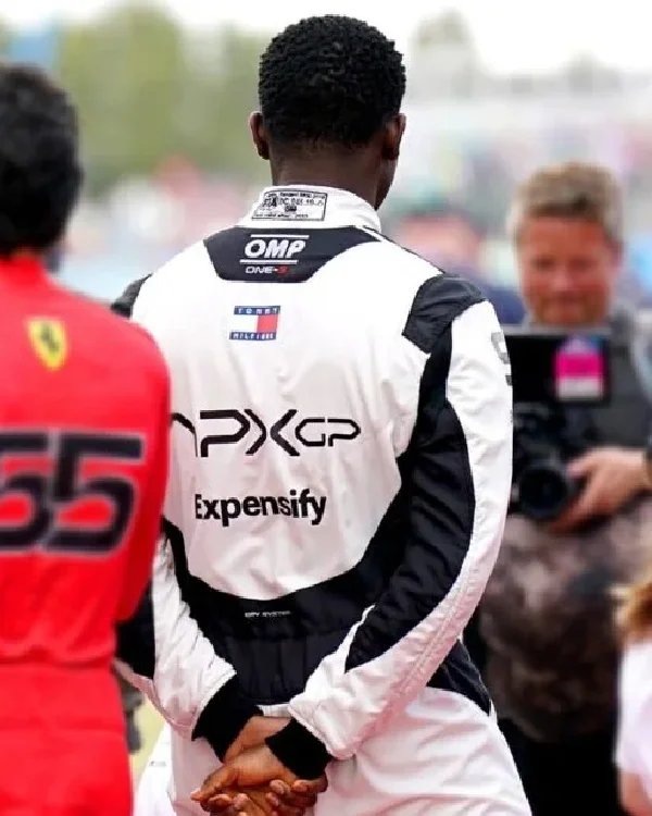 Buy Recreation – Brad Pitt F1 Sonny Hayes White Racing Cotton Jumpsuit Sale Back