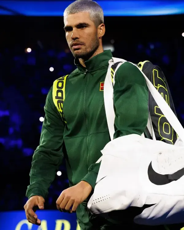 Buy Recreation – Carlos Alcaraz Rolex Paris Masters 2025 Green Jacket on Sale