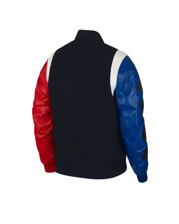 Buy Recreation – Nike Air Jordan Sport DNA Varsity Jacket Black _ Red _ Blue on Sale