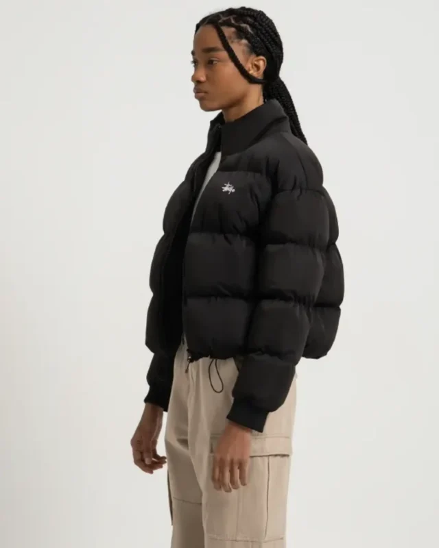 Buy Recreation – Stussy Graffiti Black Puffer Jacket Sale