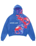 Buy Skully Grey Pullover Hoodie Men and Women Sale