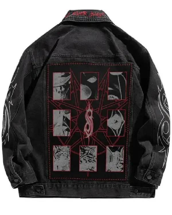 Buy Slipknot Don’t Ever Judge Me Cargo Jean Black Denim Jacket back
