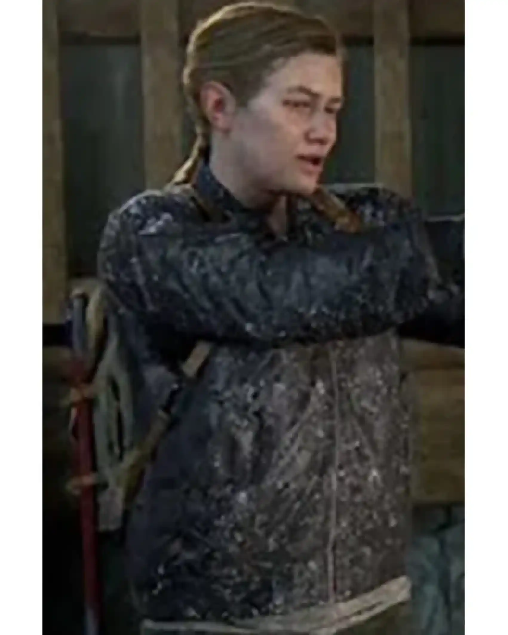 Buy Video Game The Last of Us Part 2 Abby Black Bomber Leather Jacket Sale