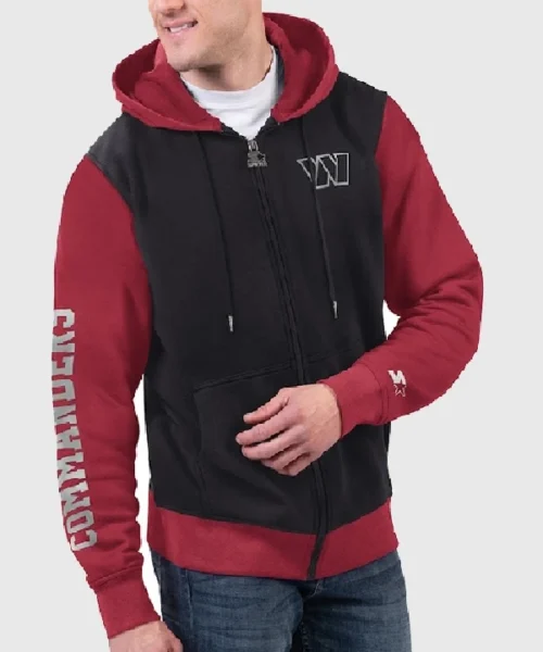 Buy Washington Commanders Starter Black_Burgundy Thursday Night Gridiron Full-Zip Hoodie
