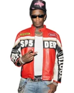 Buy Young Thug Sp5der Sweet Tooth Rodeo Leather Racing Jacket for sale