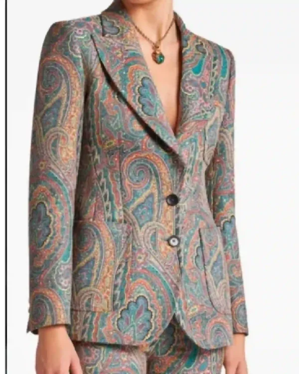 Carrie Preston TV Series Elsbeth Season 2 Episode 19 Elsbeth Tascioni ETRO Paisley-Print Blazer