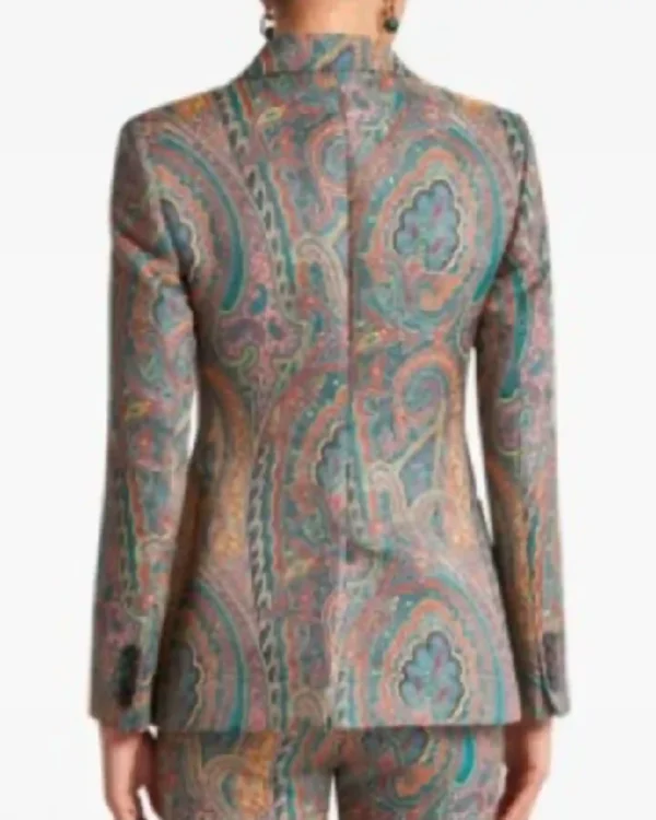 Carrie Preston TV Series Elsbeth Season 2 Episode 19 Elsbeth Tascioni ETRO Paisley-Print Blazer Back