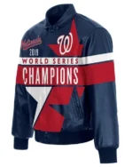 Champions Washington Nationals Leather Jacket