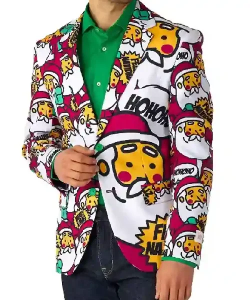 Christmas Giftmas Eve Printed Blazer
