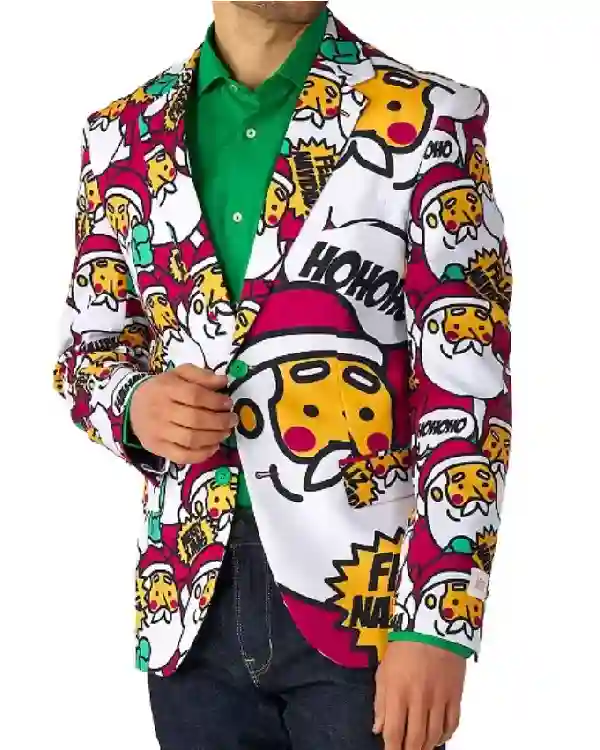 Christmas Giftmas Eve Printed Blazer