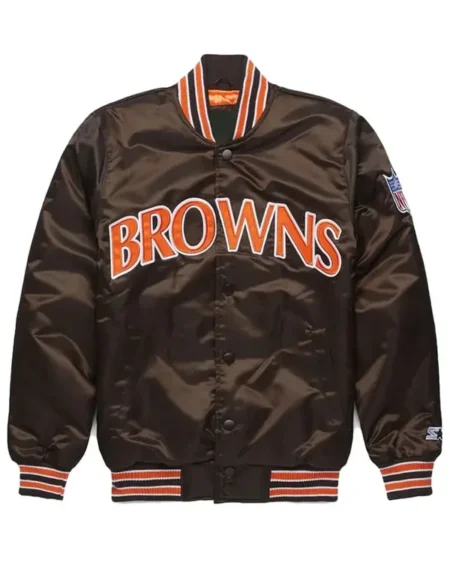 Cleveland Browns Satin Bomber Jacket