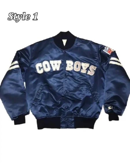 Dallas Cowboys 1990s Satin Navy Blue Jacket
