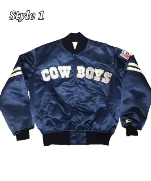 Dallas Cowboys 1990s Satin Navy Blue Jacket