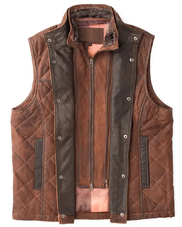 Davis Collins Ransom Canyon S01 Leather Quilted Vest