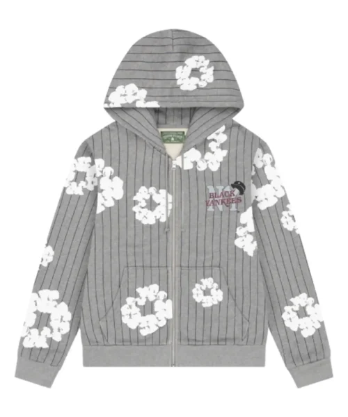 Denim Tears Pinstripe Wreath Zip HoodieDenim Tears Pinstripe Wreath Zip Hoodie