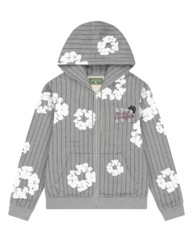 Denim Tears Pinstripe Wreath Zip HoodieDenim Tears Pinstripe Wreath Zip Hoodie