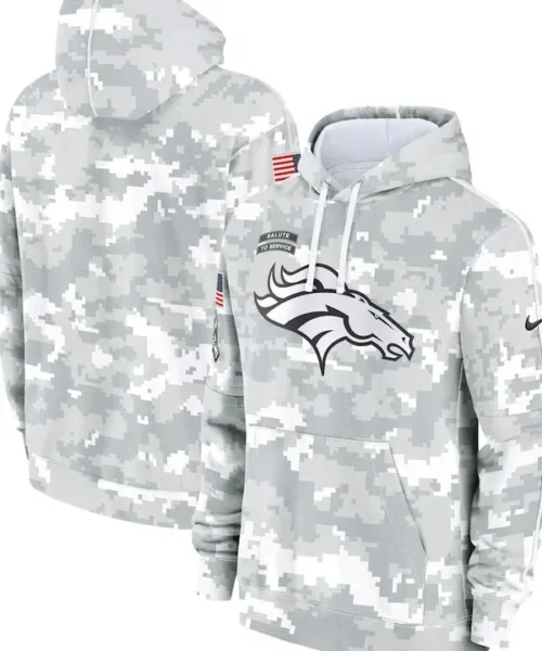 Denver Broncos Arctic Camo 2024 Fleece Hoodie