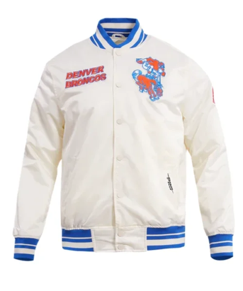 Denver Broncos Retro Classic Rib Satin Jacket