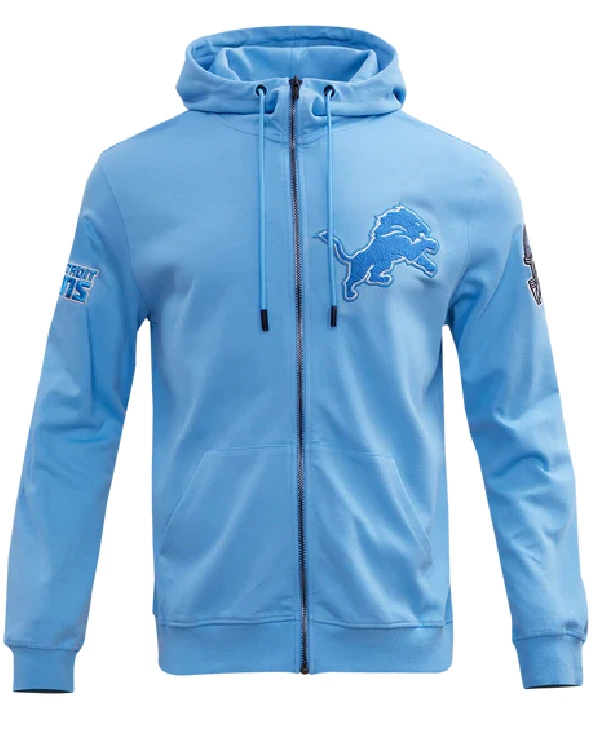 Detroit Lions Classic Chenille Fz Po Hoodie