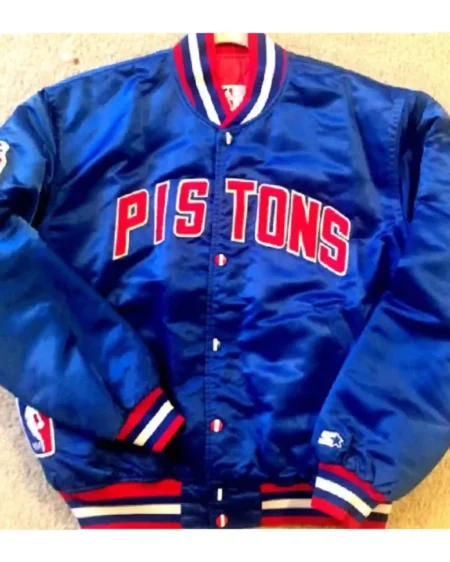 Detroit Pistons Vintage Starter Blue Jacket