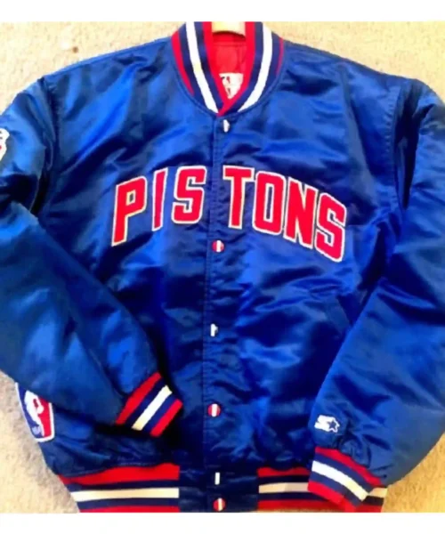 Detroit Pistons Vintage Starter Blue Jacket