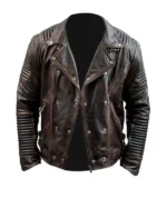 Distressed Lambskin Men’s Leather Jacket