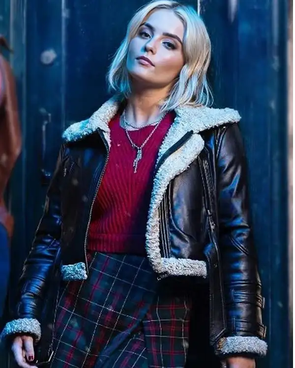 Doctor Who Ruby Sunday Shearling Leather Jacket
