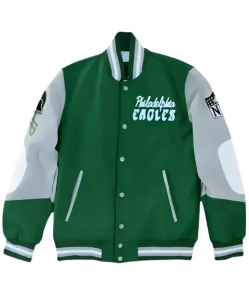 Eagles Green Letterman Varsity Jacket
