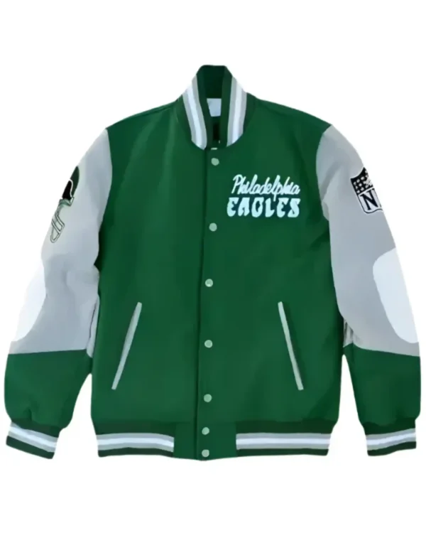 Eagles Green Letterman Varsity Jacket